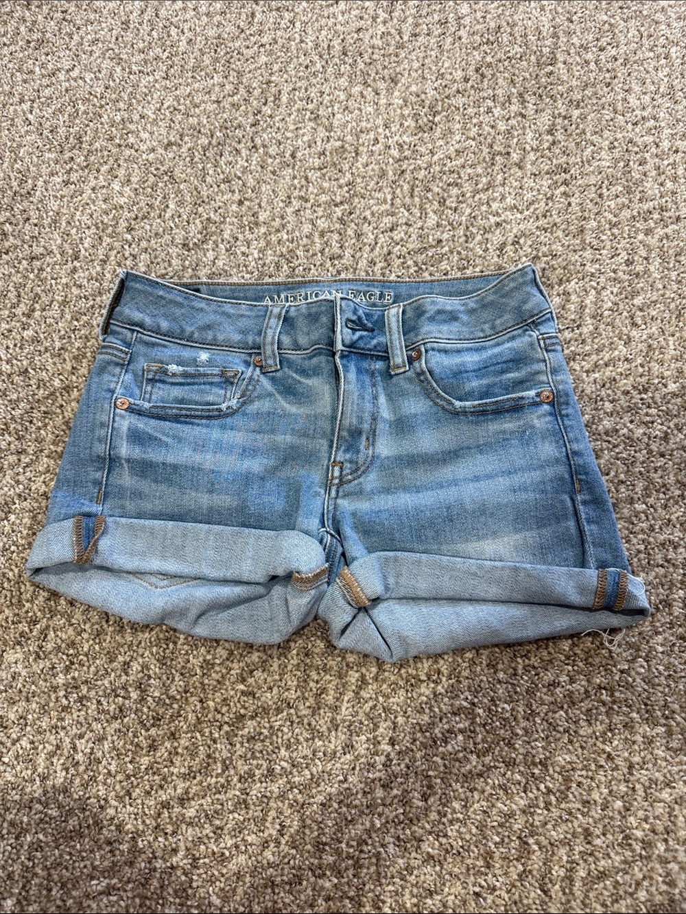 American Eagle Outfitters Light Blue Denim Jean Shorts